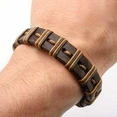 Art Du Cuir, Diy En Cuir, Leather Jewelry Diy, Bracelets Ideas