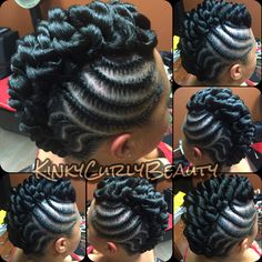 #naturalhair #Naturalstyles #naturalupdo Mohawk Thinning Hair, Braid Pin Up Styles Black Hair, Braided Mohawk Hairstyles For Black Hair, Braids In A Mohawk Style, Mohawk With Braids On The Side, Braided Mohawk Black Hair, Braided Mohawk Hairstyles, Flat Twist Updo