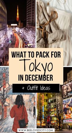 what to pack for tokyo in december and outift ideas with text overlay