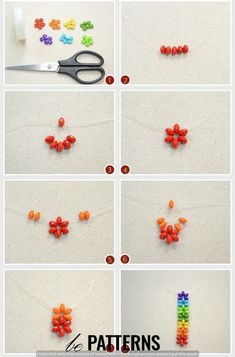 instructions to make beaded flower necklaces