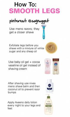 Exfoliate Legs, Baby Oil Gel, Organic Skin Care Brands, Shaving Tips, Smooth Legs, Skin Care Brands, Skin Care Recipes