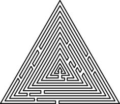 a black and white image of a triangle