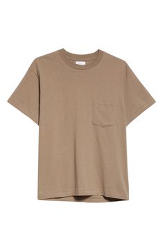 Relaxed and faded like a go-to favorite, this soft cotton T-shirt makes a great choice for everyday whether you're going out or staying in. 26 1/2" length (size Medium) Crewneck Short sleeves Chest patch pocket 100% cotton Machine wash, dry flat Imported Designer Clothing Oversized Brown T-shirt For Everyday, Casual Brown Organic Cotton Tops, Oversized Brown T-shirt, Soft-washed Cotton T-shirt For Casual Gatherings, Casual Soft-washed Cotton T-shirt, Basic Soft-washed T-shirt For Casual Gatherings, Everyday Soft-washed Brown Tops, Everyday Soft-washed Brown Top, Cotton Graphic Tee For Casual Gatherings