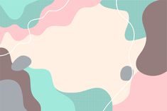 an abstract background with pastel colors and shapes in shades of blue, pink, green, grey and white