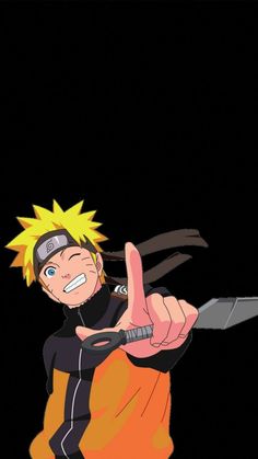 naruto pointing at the camera with his right hand