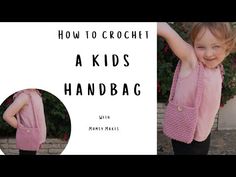 Crochet a kids bag | EASY kids handbag - YouTube Kids Handbag, Kids Purse, Kids Bag, Crochet Chicken, Kids' Bag, Learn How To Crochet, Crochet Purse, Quick Crochet, Simple Bags