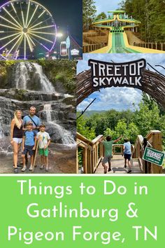 things to do in gatlinburg and pigeon gorge, tn with text overlay