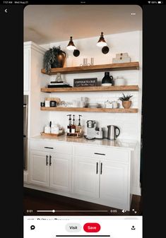 the kitchen is clean and ready to be used as an app for ordering coffee or tea