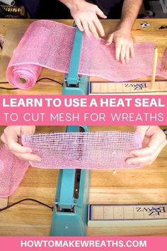 I have the perfect way for you to cut your deco mesh with out it fraying. This heat sealer technique will help you get clean cuts and expand project possibilities! I also share some tips on how to use this amazing tool in my video tutorial. Watch now! Creative Bookcases, Diy Deco Mesh Wreath, Mesh Garland, Deco Mesh Crafts, Deco Mesh Wreaths Tutorials, Burlap Flower Wreaths, Deco Mesh Wreaths Diy, Cushion Storage, Mesh Wreath Tutorial