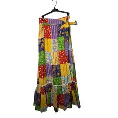 Vintage Beverly Paige Multicolor Patchwork Maxi Skirt Size 10 Bohemian Colorful  Embrace the vibrant boho style with this vintage Beverly Paige patchwork maxi skirt. Its colorful, eclectic patterns and comfortable fit make it a standout piece. * Colorful patchwork design * Hand washable * Comfortable fit * Vintage bohemian style * Elastic waistband long casual flowy bright vibrant cottage prairie granny grandma vtg retro grannycore vintage floral flower pattern hippie hippy teacher primary fun funky unique boho vintage skirt, patchwork skirt, boho skirt, colorful maxi skirt, Beverly Paige, retro fashion, bohemian style, hand washable, maxi skirt, large size, eclectic design, unique fashion, vintage clothing rainbow 70s 80s 90s Size: Womens 10 Features: * Patchwork * Hand Washable Condition Multicolor Mixed Print Skirt For Summer, Multicolor Bohemian Maxi Skirt For Vacation, Bohemian Multicolor Maxi Skirt For Vacation, Spring Beach Patchwork Maxi Skirt, Bohemian Multicolor Print Skirt For Summer, Bohemian Patchwork Maxi Skirt For Spring, Summer Bohemian Multicolor Print Skirt, Multicolor Tiered Maxi Skirt For Beach, Retro Patchwork Skirt For Summer