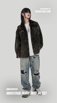 Oversized ripped jeans with premium denim fabric designed by UNDERWATER. #ootd #outfitoftheday #ootdfashion #ootdblog #ootdstreetwear Ootd Streetwear, Oversized Jeans, Destroyed Jeans, Urban Wear, Premium Denim, Ootd Fashion, Denim Fabric, Ripped Jeans, The Vintage