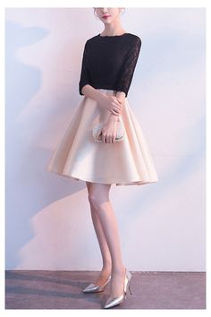 10% off now! Shop champagne with black lace semi formal dress with sleeves online. Sheprom offers formal, party, casual & more style dresses to fit your special occasions. Spring Formal Evening Dress With Lace Sleeves, Spring Prom Evening Dress With Lace Sleeves, Lace Sleeved Evening Dress For Prom In Spring, Beige Lace Party Dress, Beige Lace Dress With Lace Sleeves For Party, Black Short Sleeve Mini Dress For Semi-formal Occasions, Black Short Sleeve Semi-formal Dress, Black Double-breasted Semi-formal Dress, Semi Formal Dresses With Sleeves