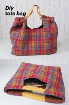 the purse is made out of fabric and has two handles