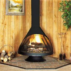 Malm 38” Matte Black Zircon Freestanding Wood Burning Fireplace Retro Fireplace, Mid Century Fireplace, Malm Fireplace, Standing Fireplace, Fireplace Doors, Freestanding Fireplace, Retro Renovation, Custom Fireplace, Corner Fireplace