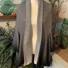 Nwot Viscose, Cotton, Poly Black And White Kimono, White Kimono, Kimono Sweater, Shrug Sweater, Sweater Sizes, Sweaters For Women, Black White, Black And White, Women Shopping