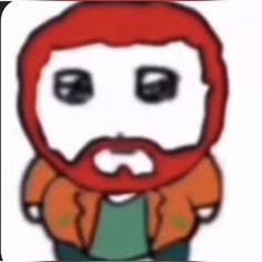 an animated image of a man with red hair and beard