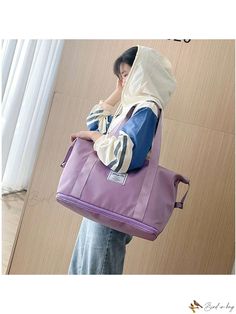 Bird in Bag - Premium Travel Storage Bag - Purple, Durable Design, Zipper Closure, Spacious and Versatile Sports and Gym Handbag Yoga Shoulder, Gym Handbag, Waterproof Travel Bag, Suitcase Set, Travel Storage Bag, Purple Pattern, Travel Duffel, Duffel Bag Travel, Travel Storage