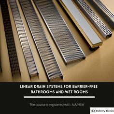 the line drain systems for barrier - free bathrooms and wet rooms