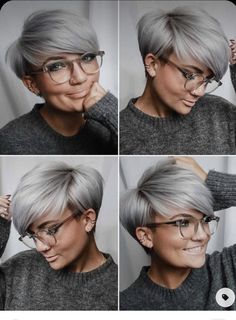 Short Silver Hair, Short Hair Pixie Cuts