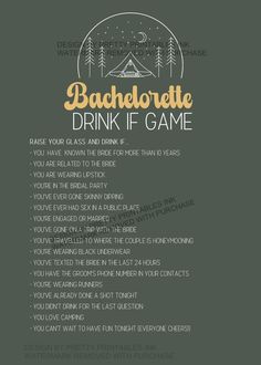 the back cover of bachelor drink if game