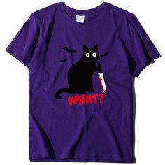 Cutie Graphic Printed Women T-shirt Scary Cat, Women Shirt Top, T Shirts Women, Shirts Women, Red Shirt, Women T Shirt, Plus Size Casual, Shirts & Tops, Casual T Shirts