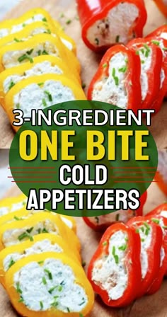 three ingredient one bite cold appetizers