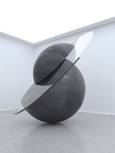 an abstract sculpture in the middle of a room