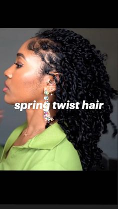 Twist Hairstyles Natural Hair, Hair Twists Black, Short Hair Twist Styles, Spring Twist Hair, Hair Twists, Hairstyles Natural Hair, Short Box Braids Hairstyles, Hair For Black Women