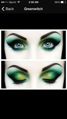 Fairy Eye Makeup, Poison Ivy Makeup, Fairy Eyes, Fantasy Make-up, Maquillage Yeux Cut Crease, The Mask Costume, Drag Make-up, Witch Makeup, Halloween Eye Makeup