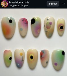 Mod Nails, Aura Nails, Spring Nail Designs, Grunge Nails, Brighter Days, Pretty Gel Nails, Really Cute Nails, Spring Nail