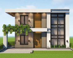 Modern House In Minecraft Ideas, Minecraft Modern Village Ideas, Mincraft Idea Houses Mansion, Modern Minecraft Building Ideas, Minecraft Houses Blueprints Modern, Cute Modern Minecraft Houses, Minecraft Modern Design, Modern House Ideas Minecraft, Minecraft Building Ideas House Modern