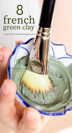 Diy Clay Mask, Clay Mask Recipe, Green Clay Mask, French Green Clay, Clay Face Mask, Face Mask Recipe, Brown Spots On Face, Green Clay