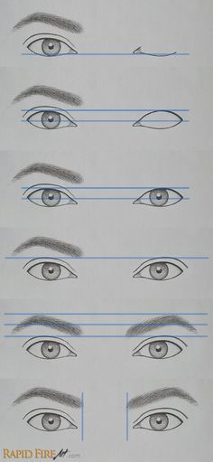 the different types of eyes are shown in this drawing lesson for beginner to learn how to draw an eye