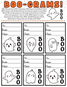 printable boo - grams worksheet for halloween