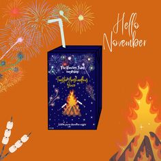 an image of a book cover with fireworks and firecrackers in the background