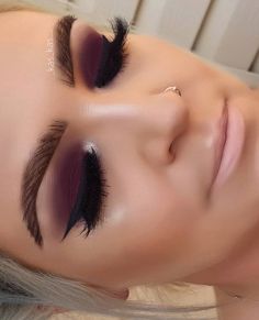 How To Do Eyebrows, Make Up Designs, Hourglass Makeup, Purple Makeup, Glow Skin, Makeup Designs