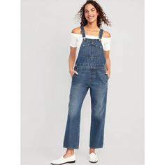 Nwt Old Navy Slouchy Straight Jean Overalls Product Details Fits: Relaxed On Top, Super-Relaxed Slouchy Fit From Hip To Ankle. Hits: At The Ankle For Plenty Of Footwear-Flaunting Options. The Feel: No-Stretch For That Vintage Fit. The Deal: Ultra-Chill Dad Jean Overalls With A Utility Twist? Work It! #732551 Materials & Care Cotton 95%, Recycled Cotton 5% Do Your Part: Made With 5% Recycled Cotton. Less Waste In The World Machine Wash Cold Inside Out With Similar Colors--Keeps These Blues From B Dad Jeans, Jean Overalls, Vintage Fits, Old Navy Jeans, Work It, The Deal, Recycled Cotton, Straight Jeans, Stretch Denim