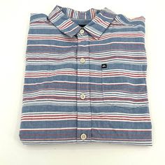 Excellent Condition Quicksilver Shirt, Button Front Shirt, Button Down Shirts, Shirt Color, Shirts Tops, Kids Shop, Button Down Shirt, Blue White, Colorful Shirts