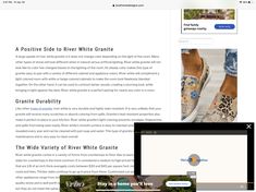 the website for white granite is displayed on an ipad, laptop and desktop computer screen