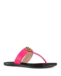 Gucci - Women's Marmont Leather Thong Sandals Leather Thong Sandals, Buy Gucci, Fashion Girl, Thong Sandals, Shoes Sandals, Pick Up, In Store, Buy Online, Gucci