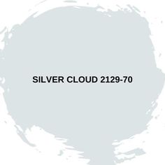 the word silver cloud is painted in black on a white background with a gray circle