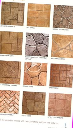 the different types of stone tiles are shown