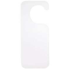 a white door hanger on a white background