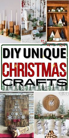 unique christmas crafts are featured in this collage