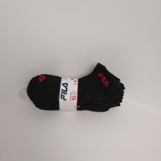 Fila Quarter Black Men Socks 10 Pair Arch Support Aerated Mesh 97% Polyester 3% Spandex Size:8-12 Color: Black With Fila Logo ( Fila Logo Colors Are Red And Grey) See Pictures Shown Smoke Free Home All Sales Are Final (No Refunds No Returns) Comment For Any Questions! Keep Checking My Closet For More Items You May Like! Thank You! Cheap Adidas Men's Socks, Casual Black Sports Socks, Black Cotton Sporty Socks, Black Stretch Anti-odor Socks, Black Sporty Socks, Black Cotton Anti-odor Socks, Logo Colors, Fila Logo, Men Socks