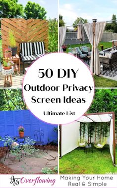 outdoor privacy screen ideas that are easy to make and great for your backyard or garden