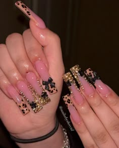 Y2k Pink And Black Nails, Black And Pink Tapered Square Nails, Black Nails With Hello Kitty Charms, Pink And Black Junk Nails, Pink Nails With Butterfly Charm, Ny Nails, Nail Designs Bling, Plum Hair, French Acrylic Nails