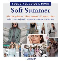 ✨ Embrace Your Season in Style! ✨ THE ULTIMATE SOFT SUMMER E-BOOK 🌊☀️ Unlock the secrets to effortless shopping and a confident color journey with our comprehensive guide, designed just for Soft Summers: 🎨 42 stunning colors to enhance your natural beauty 🌱 12 must-have neutrals for everyday elegance 🚫 12 colors to steer clear of ☂️ Expert color pairing tips for flawless outfits 💎 Best gemstones and metals for your season 🎀 10 perfect prints & patterns (and what to avoid) 💄 4 pages of mak Palette Hair Color, Color Wardrobe, Soft Summer Makeup, Soft Summer Color Palette, Soft Summer Colors, Make Up Inspiration, Summer Color Palette, Everyday Elegance, Color Pairing