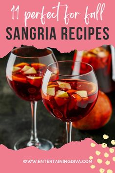 12 Of The Best Fall Sangria Recipes Red Sangria Recipes Easy, Fall Sangria Recipes Red, Sangria Recipes Easy, Holiday Sangria Recipes, Apple Sangria Recipes, Fall Themed Party, Christmas Sangria Recipes, Thanksgiving Sangria