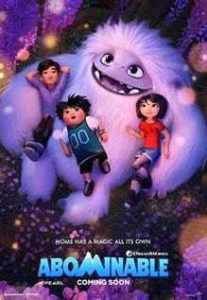 the movie poster for disney's animated film, monsters and their children in front of purple